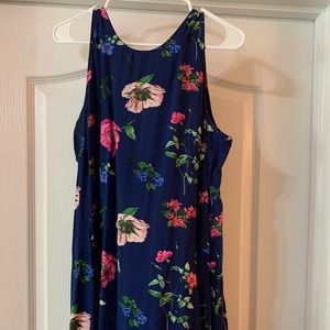 Sleeve-less flowery dress